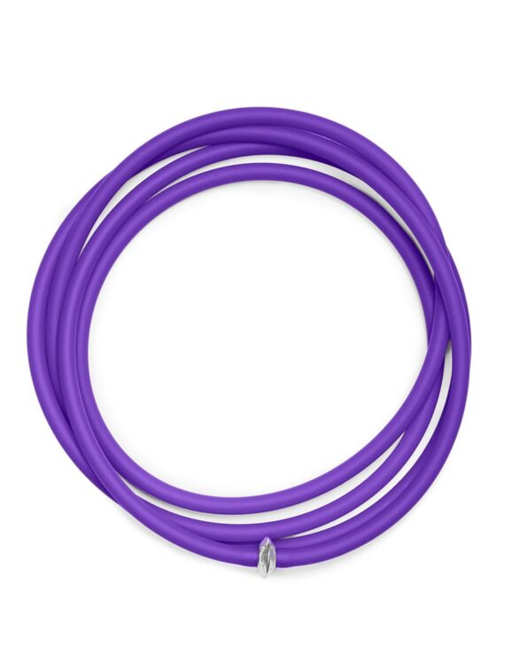 Collana LA LUNGA in caucciù colore viola Dampaì